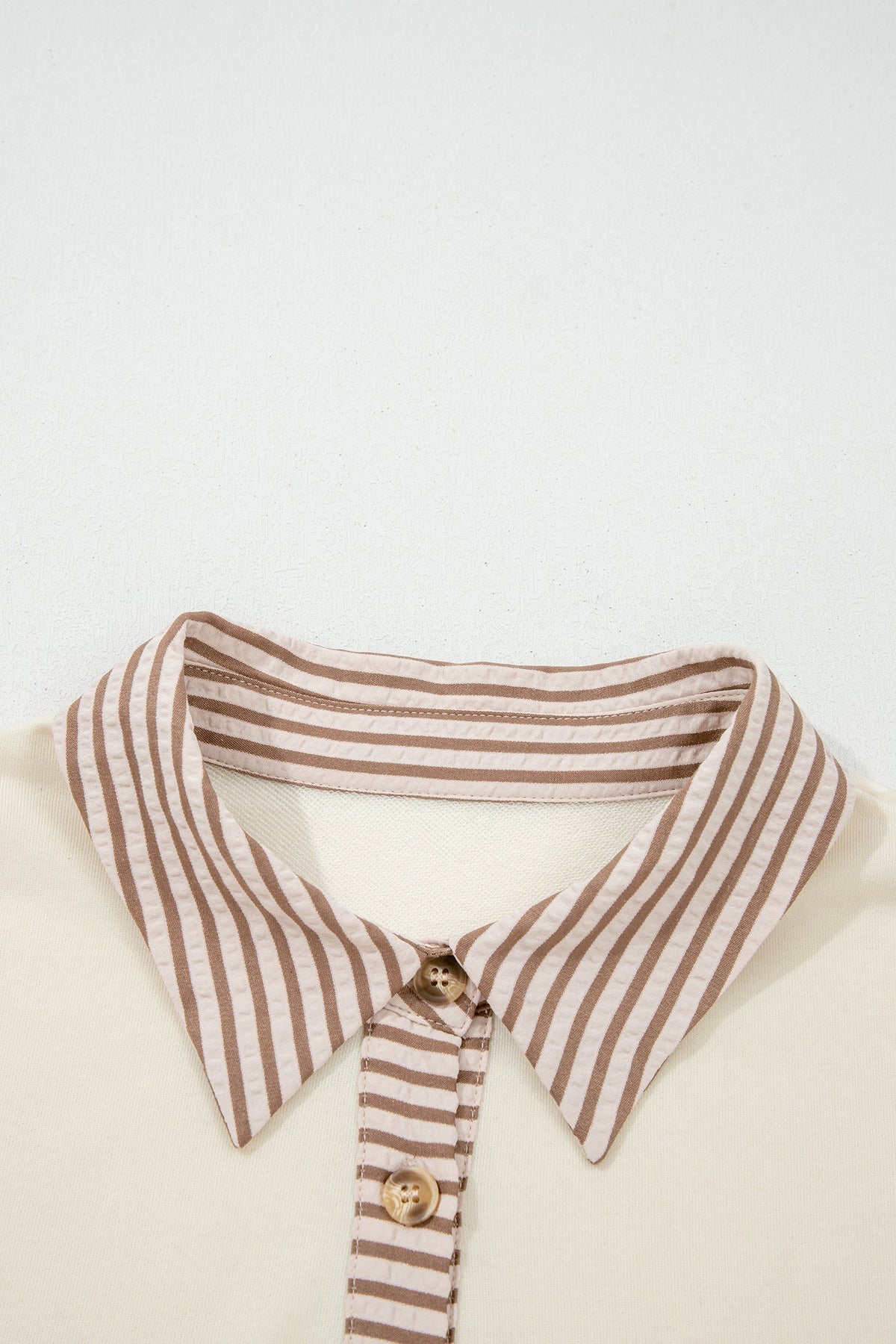 Plus Size Stripe Colorblock Patchwork Half-Button Blouse