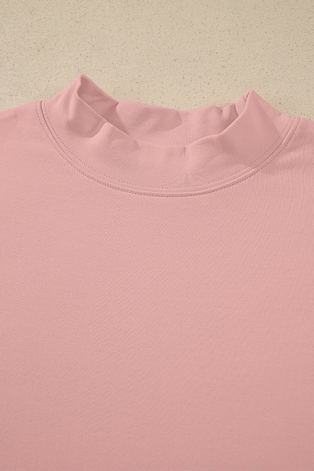 Oversized Solid Color High Neck Tee