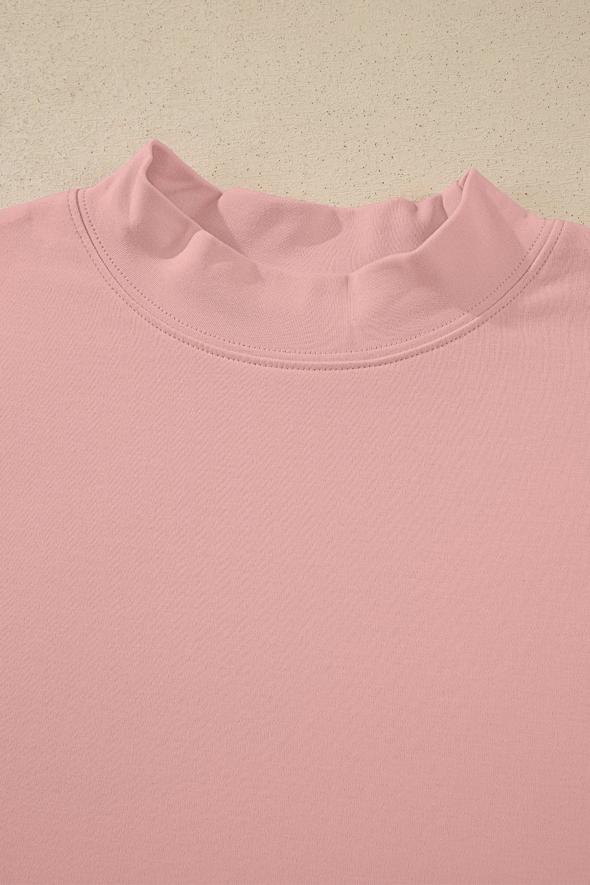 Oversized Solid Color High Neck Tee