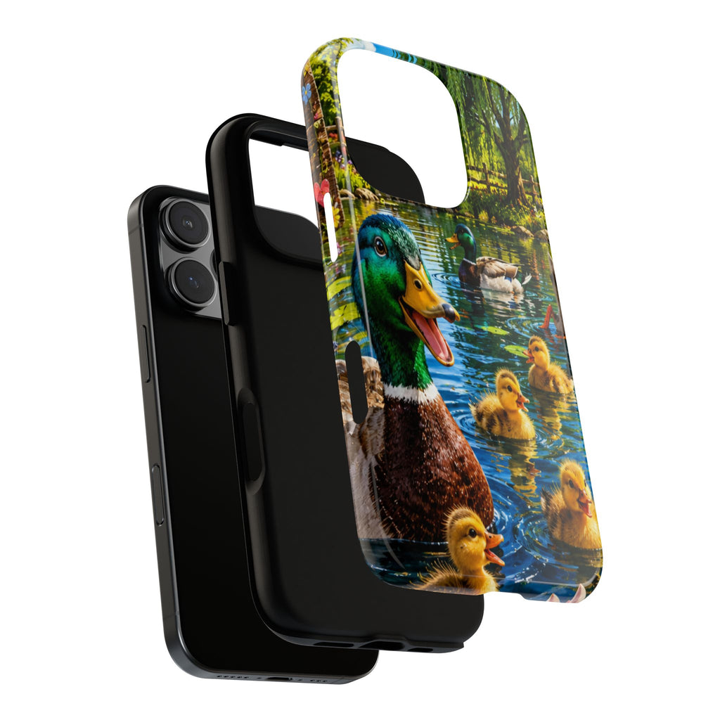 Duck Family Phone Case — Cute Mallard & Ducklings Protective Tough Case