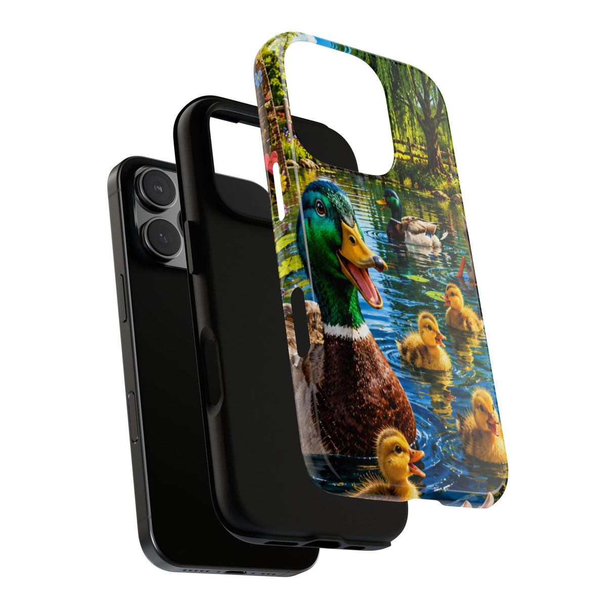 Duck Family Phone Case — Cute Mallard & Ducklings Protective Tough Case