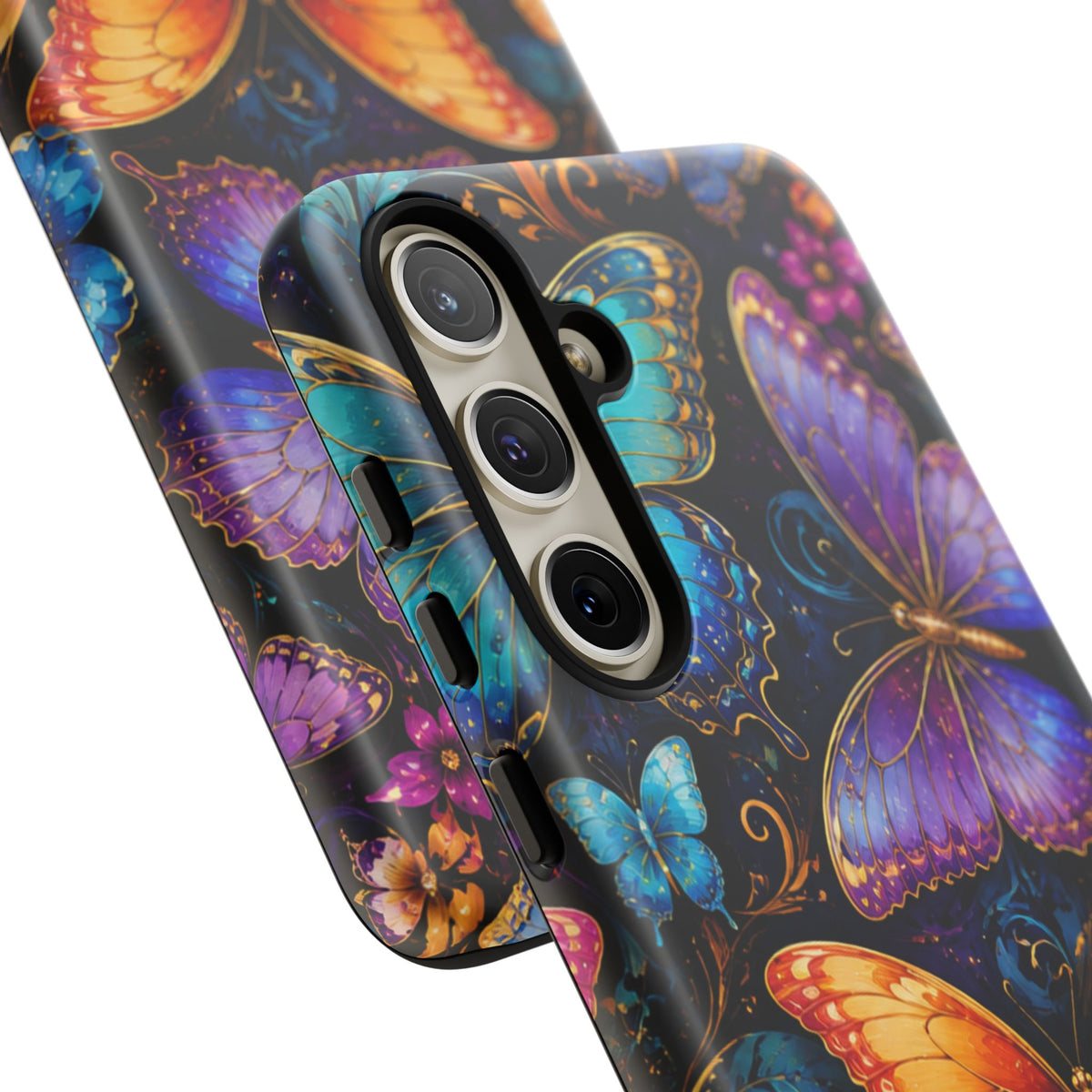 Butterfly Tough Phone Case — Colorful Floral Butterflies Protective Cover
