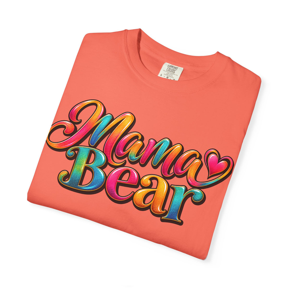 Mama Bear T-Shirt — Colorful Retro Script Mother's Day Tee