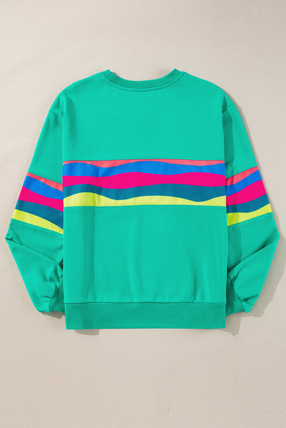 Stripe Patchwork Long Sleeve Top