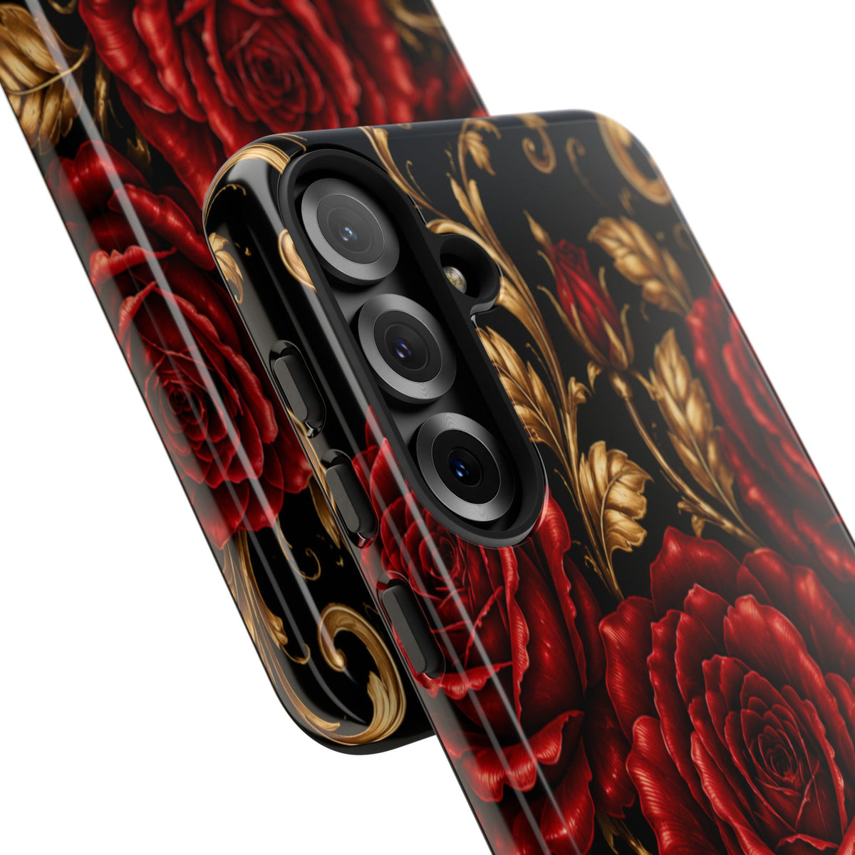 Tough Cases — Vintage Red Rose Floral Phone Case