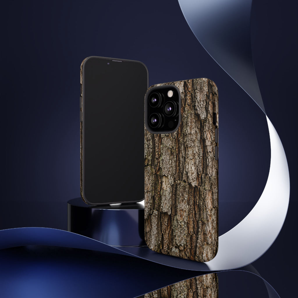 Bark Texture Phone Case - Rugged Woodland Camouflage for Nature Lovers