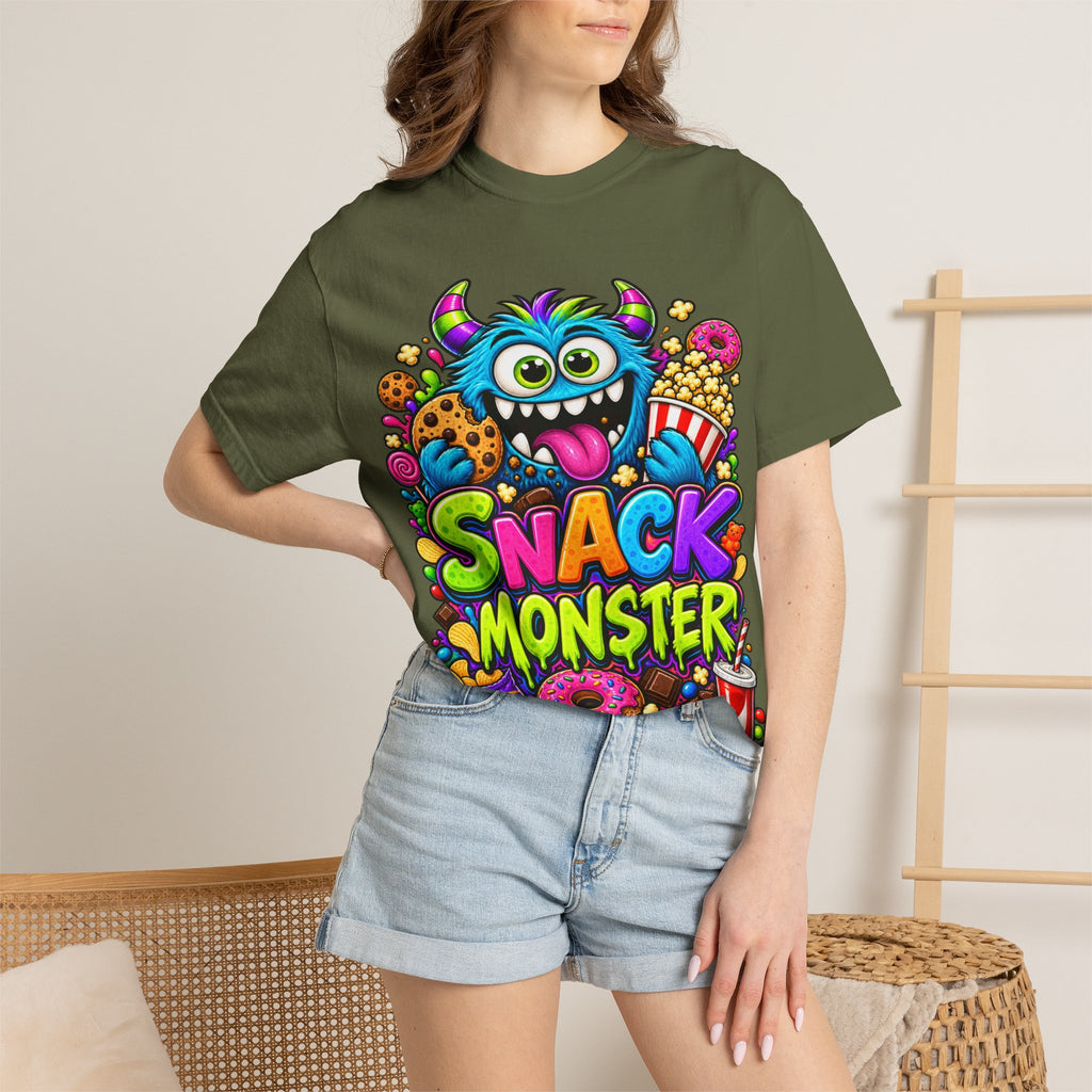 Snack Monster T-shirt | Colorful Cartoon Monster Snacks