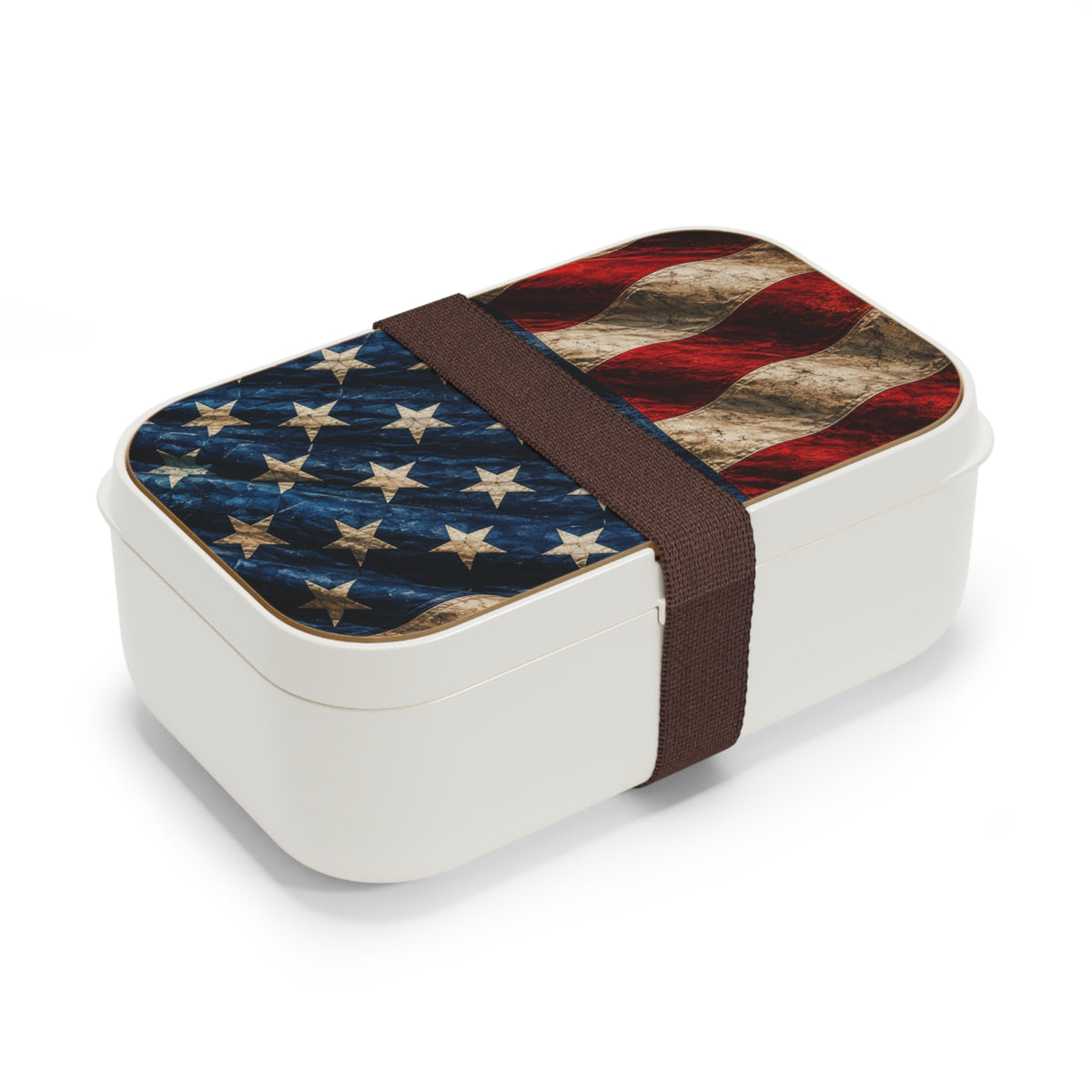American Flag Bento Box — Patriotic Lunch Box for Kids & Adults