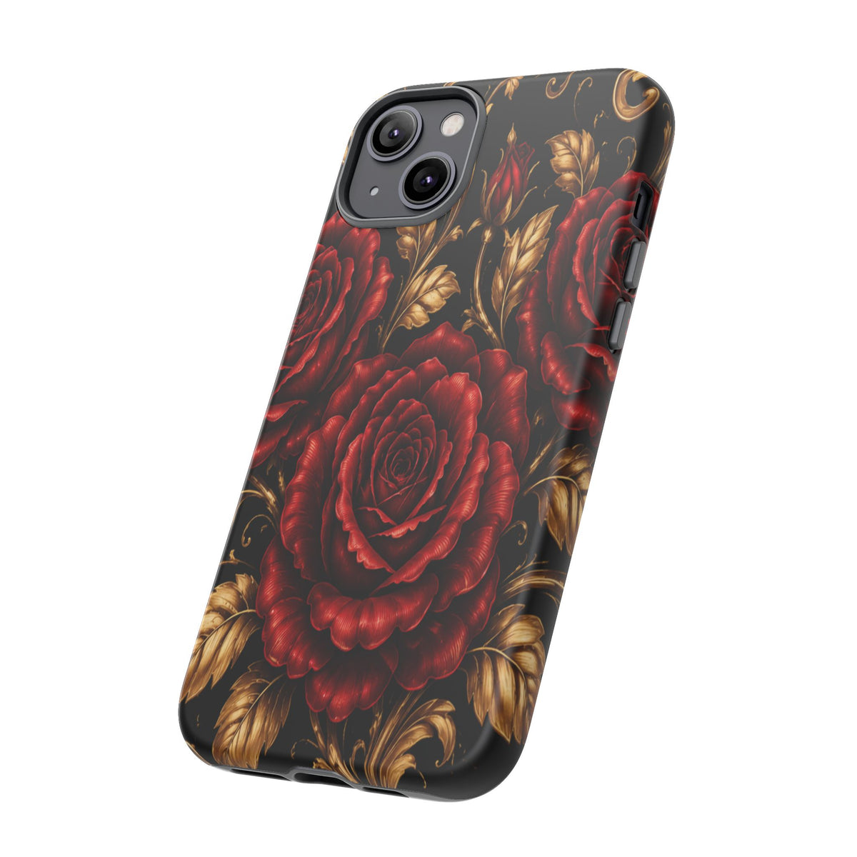 Tough Cases — Vintage Red Rose Floral Phone Case