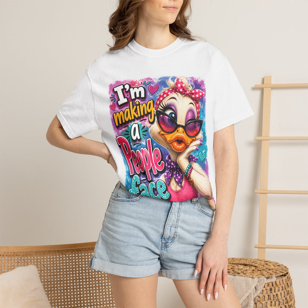 I'm Making a People Face duck illustration T-shirt | sassy bird tee