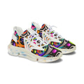 Women's Mesh Sneakers — Colorful Abstract Retro Bubble Print Athletic Shoes