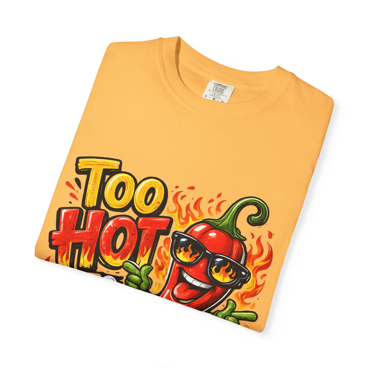 Too Hot to Handle pepper graphic T-shirt | spicy chili design