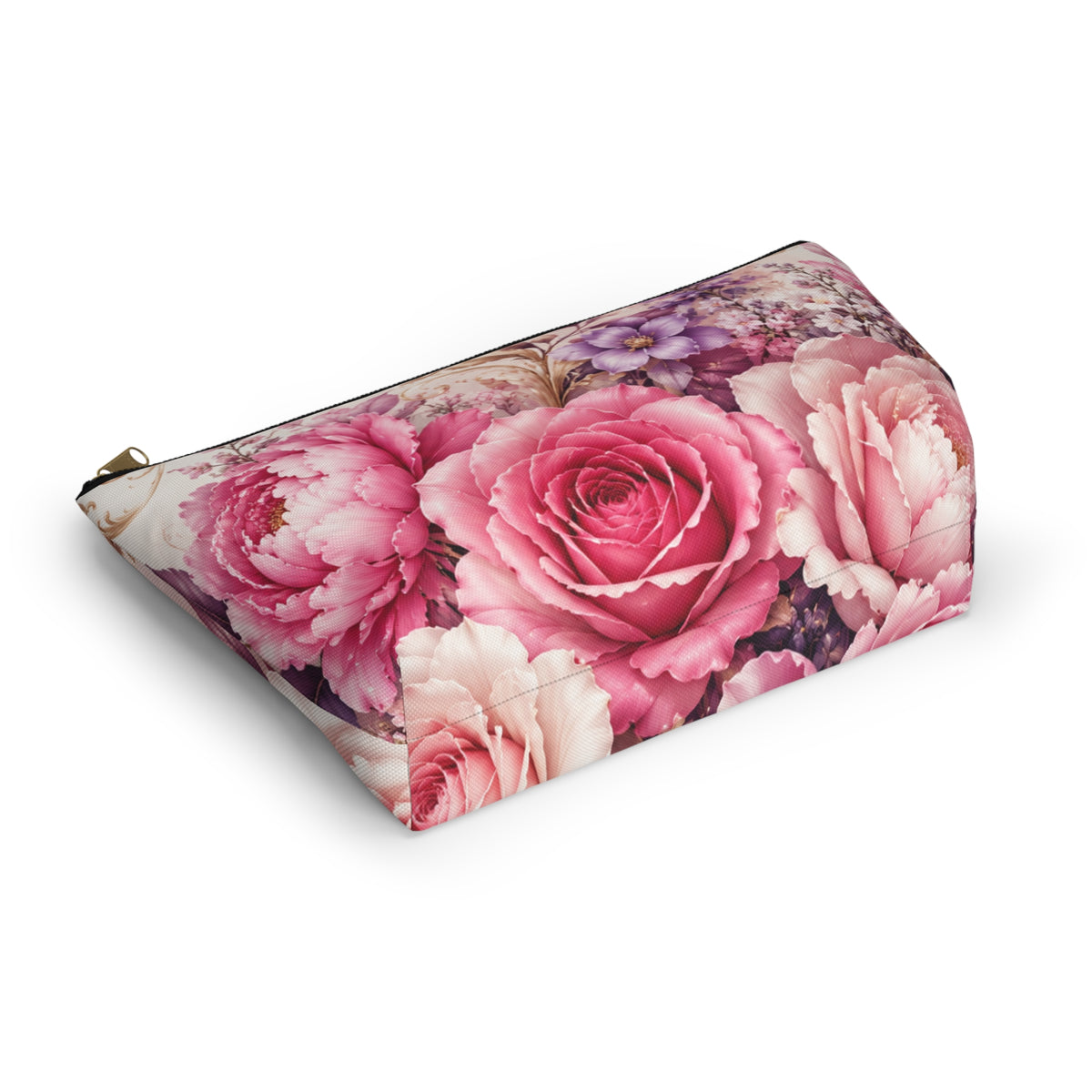 Vintage Pink Peonies Accessory Pouch