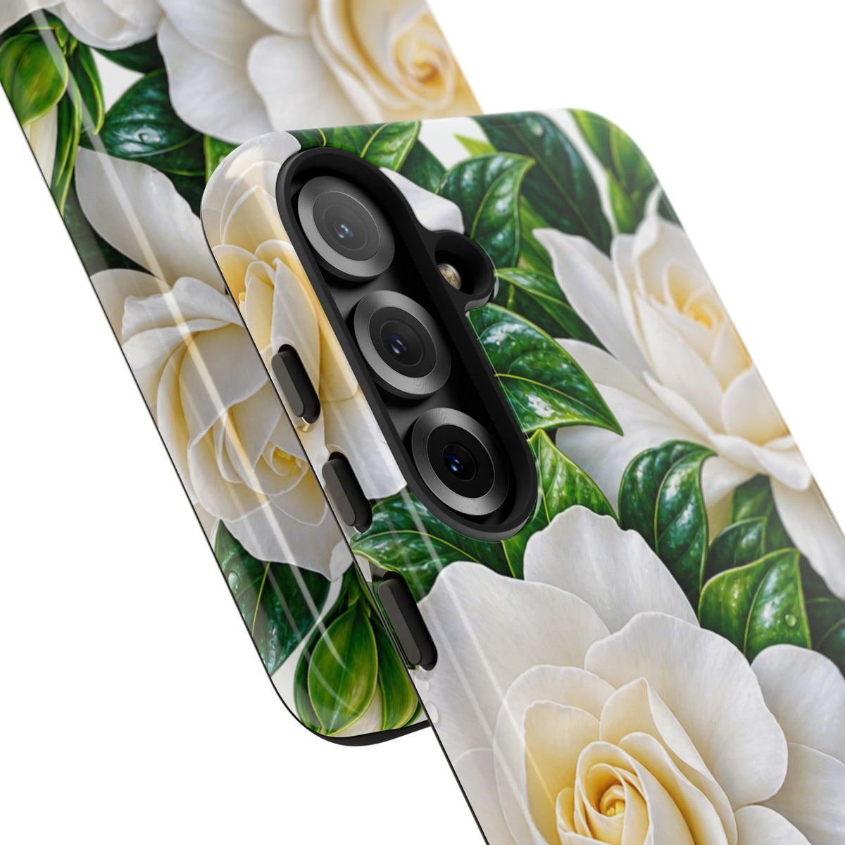 Floral Camellia Tough Case — White Gardenia Phone Cover