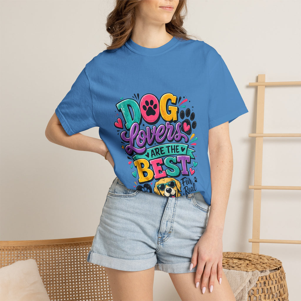 Dog Lovers Are The Best T-shirt | Colorful Paw Print Design