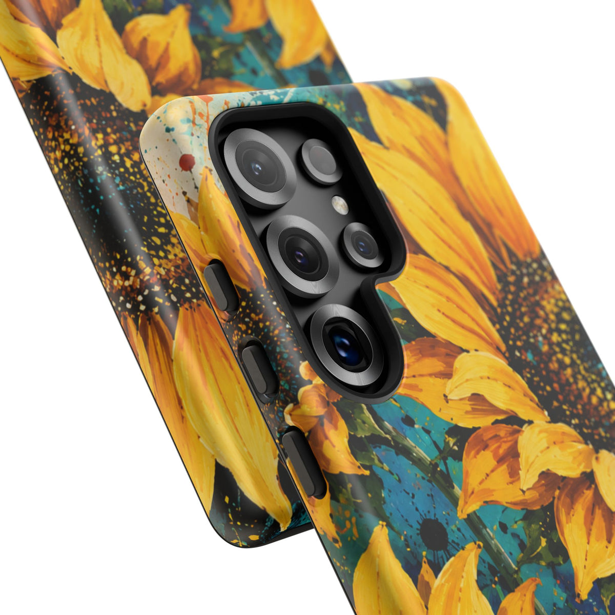Sunflower Art Phone Case — Vibrant Yellow Floral Tough Case