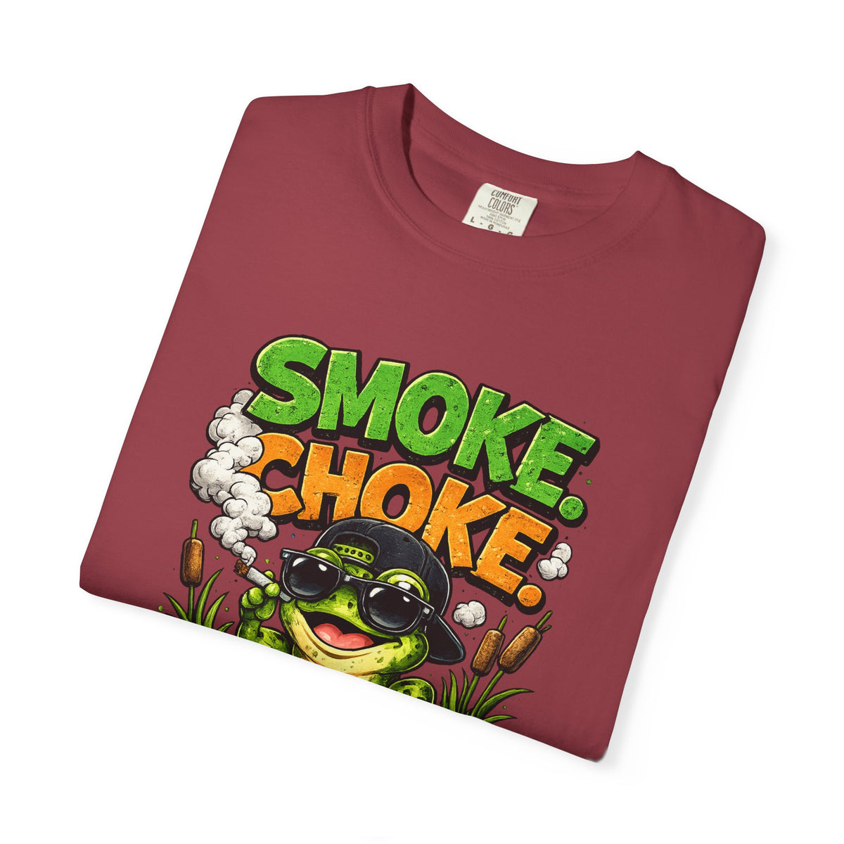 Smoke Choke Croak Frog T-shirt | Graphic Frog Tee
