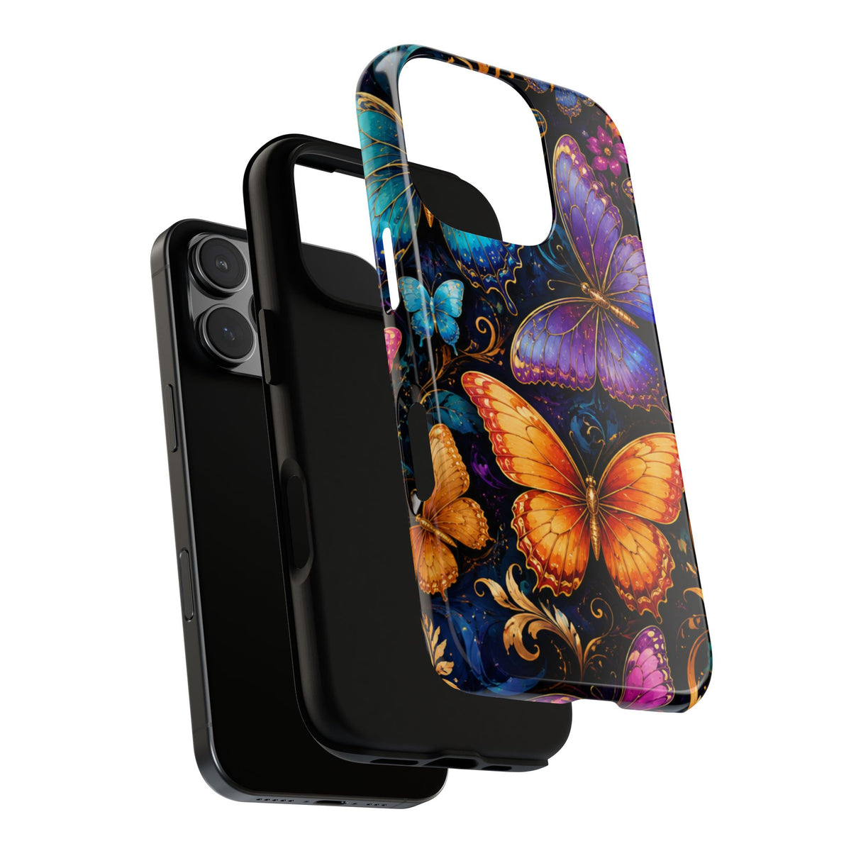 Butterfly Tough Phone Case — Colorful Floral Butterflies Protective Cover