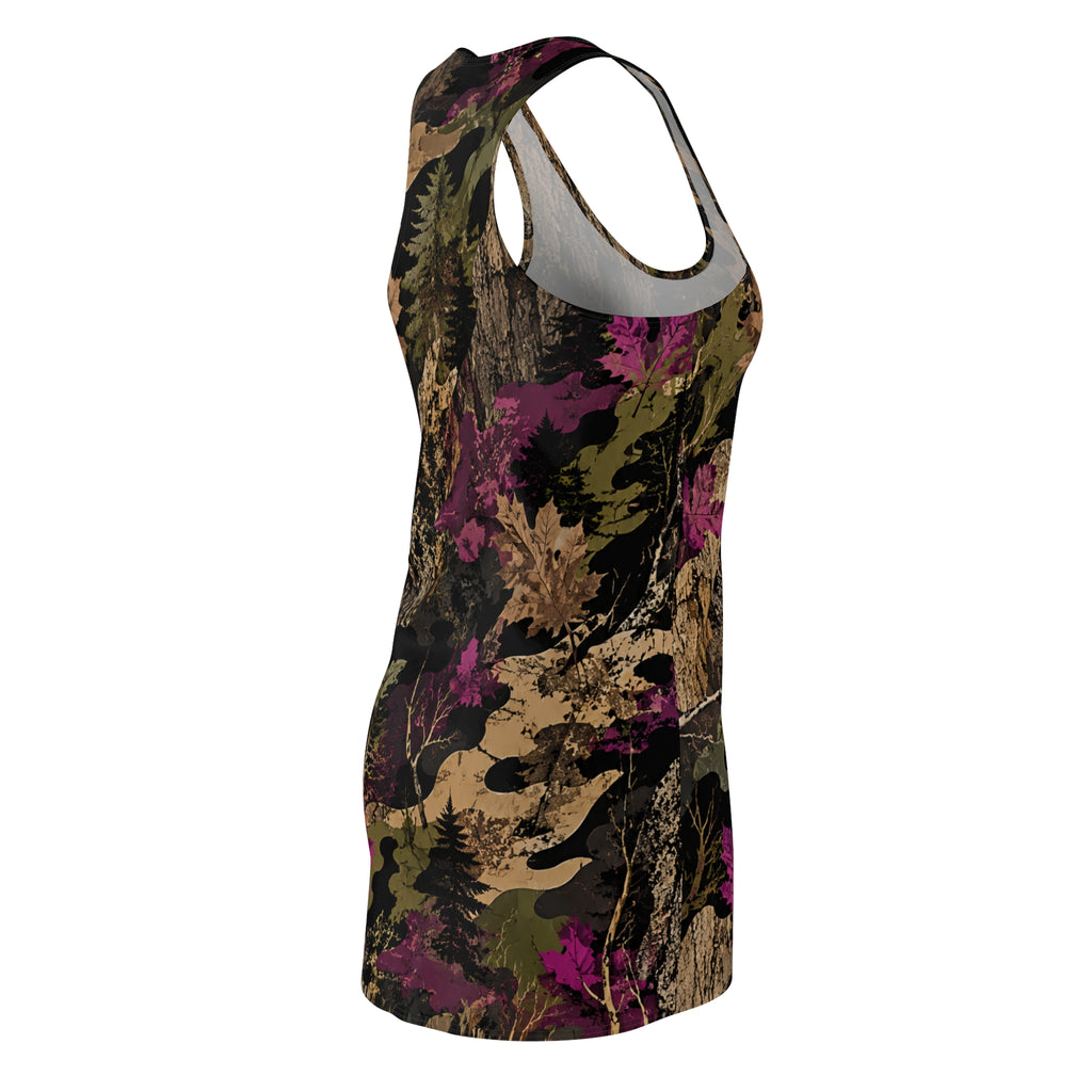 Racerback Dress — Forest Camo Floral All-Over Print