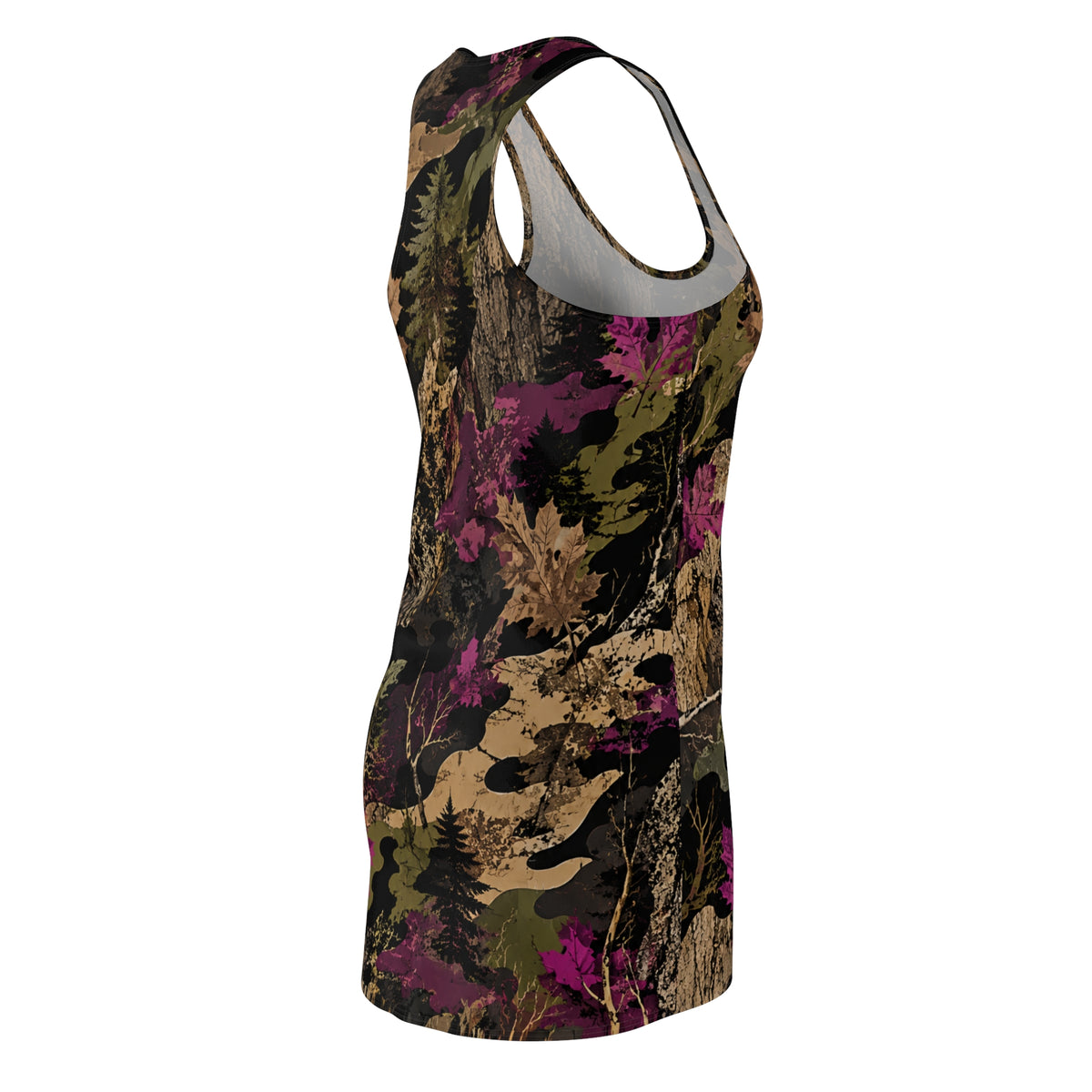 Racerback Dress — Forest Camo Floral All-Over Print