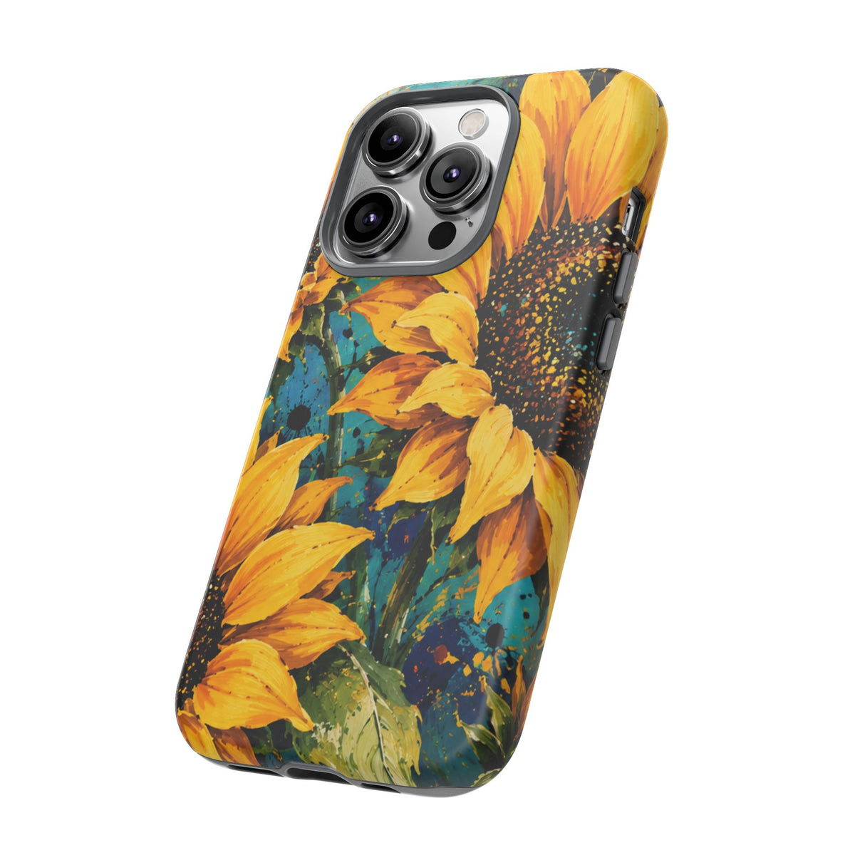 Sunflower Art Phone Case — Vibrant Yellow Floral Tough Case