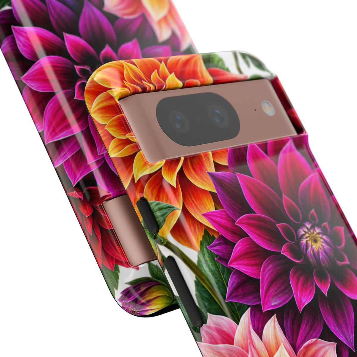 Floral Dahlia Tough Phone Case — Vibrant Protective Floral Phone Cover