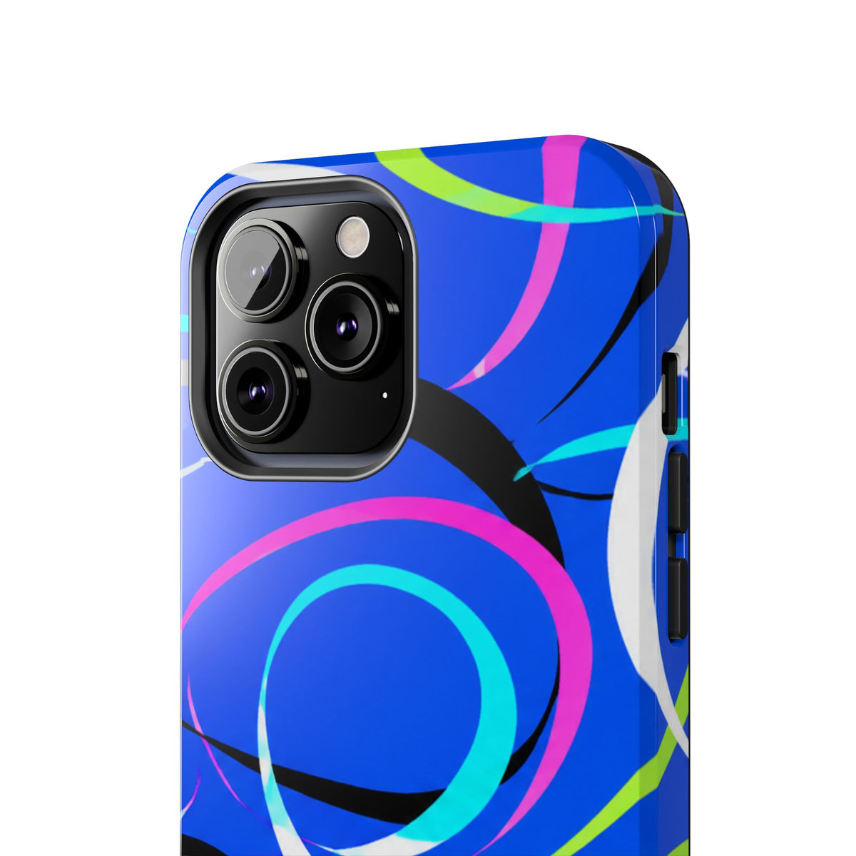 Tough Phone Case — Blue Abstract Swirl Protective Cover