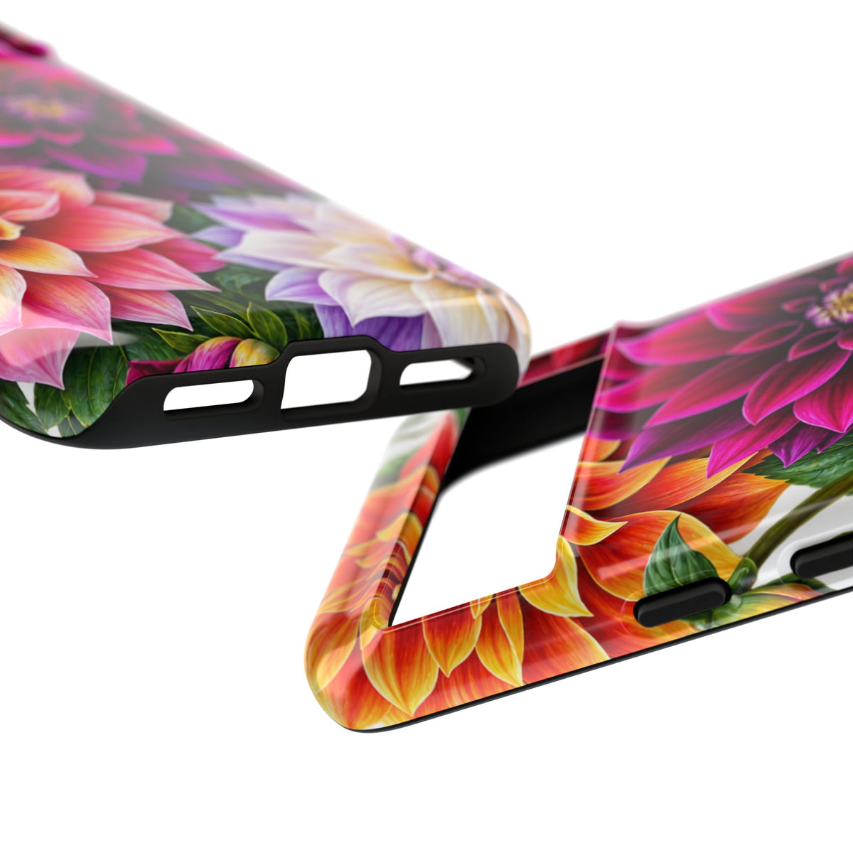 Floral Dahlia Tough Phone Case — Vibrant Protective Floral Phone Cover