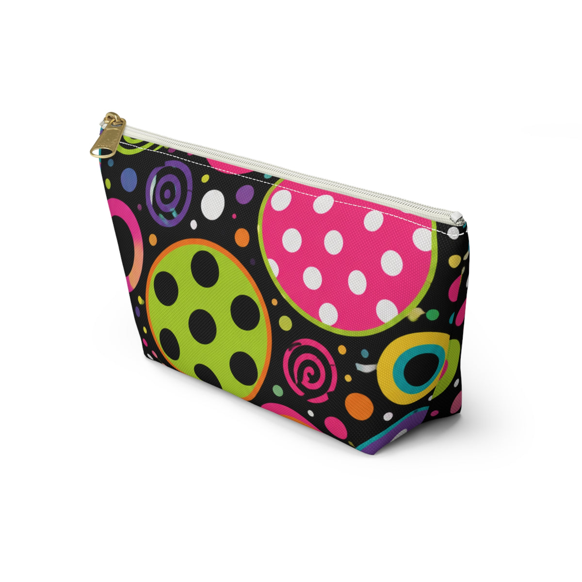 Polka Dot Neon Accessory Pouch
