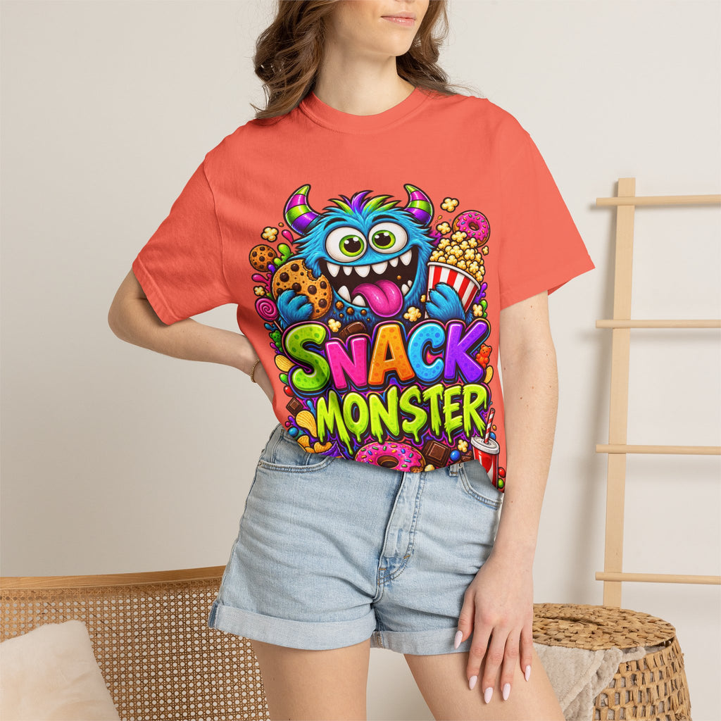 Snack Monster T-shirt | Colorful Cartoon Monster Snacks