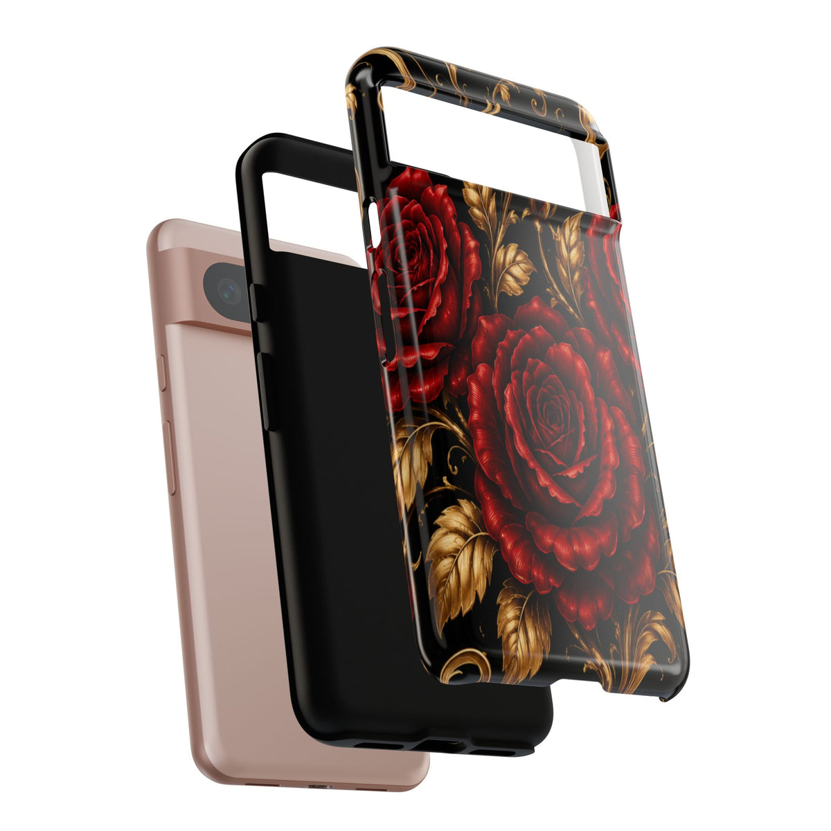 Tough Cases — Vintage Red Rose Floral Phone Case