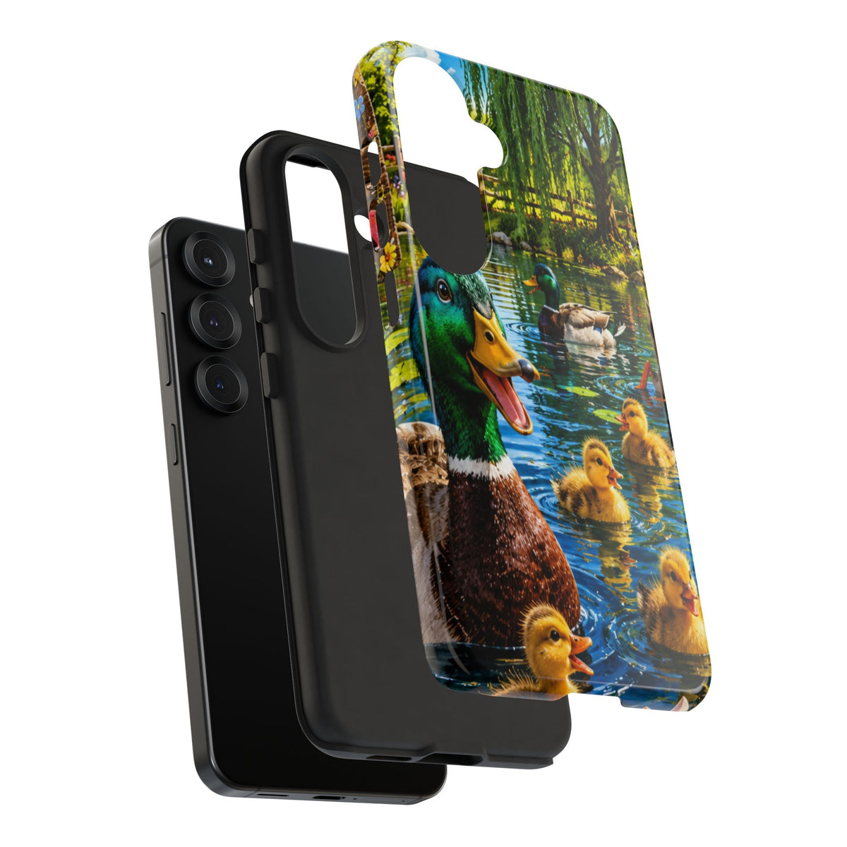 Duck Family Phone Case — Cute Mallard & Ducklings Protective Tough Case