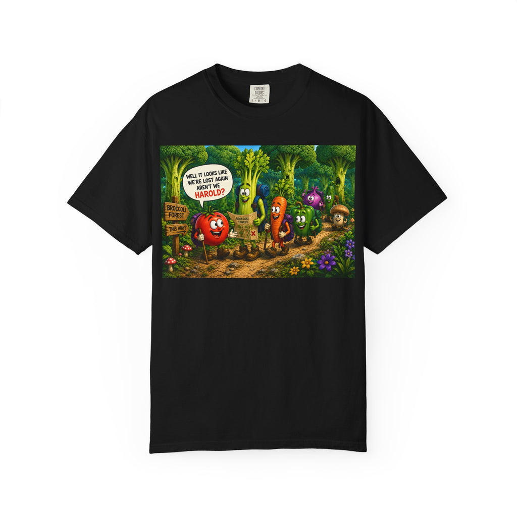 Funny Veggie Trail T-Shirt — "Will It Smell Like Fresh Salad, Harold?" Graphic Tee