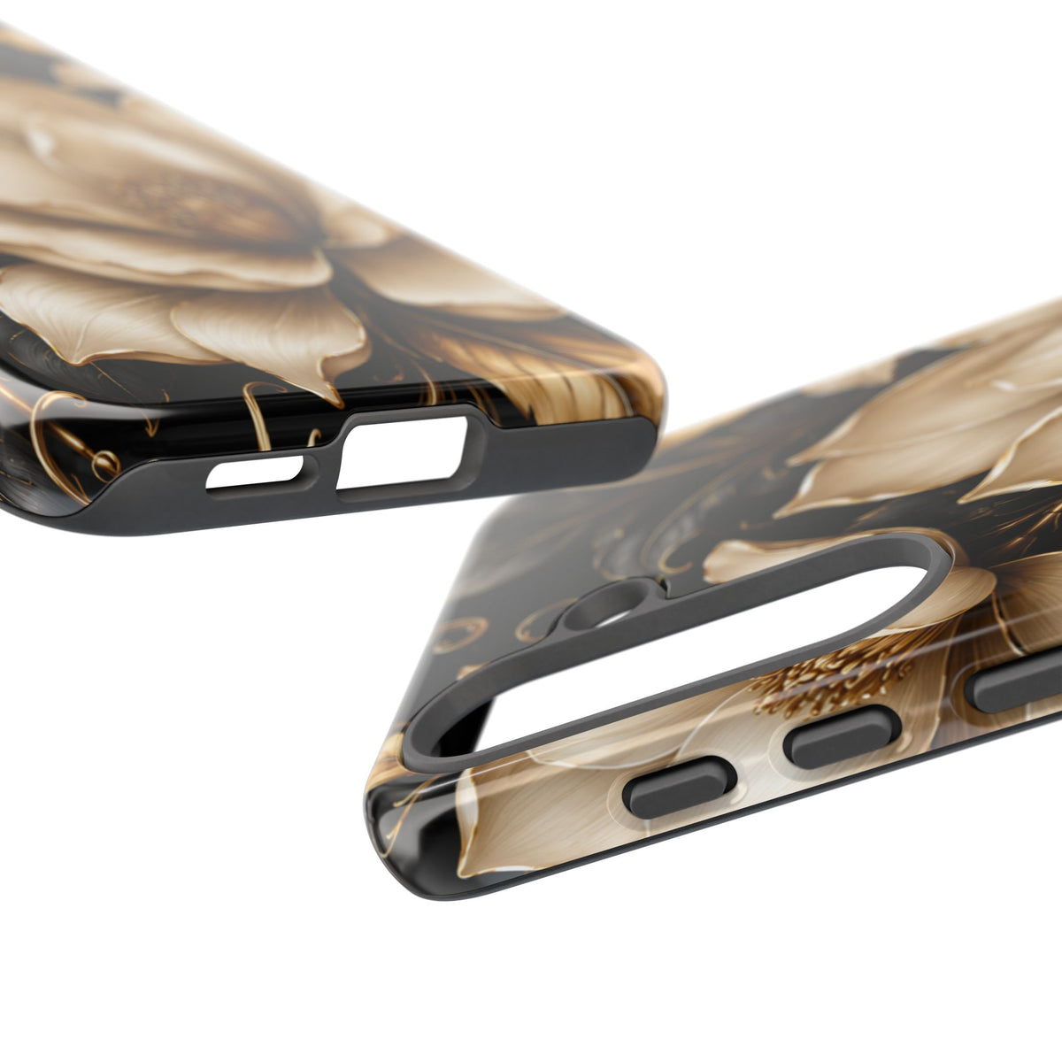 Floral Tough Case — Elegant Gold Magnolia Phone Case