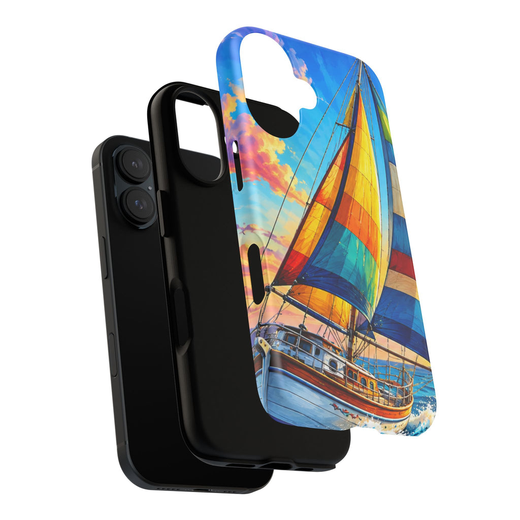 Sailboat Sunset Phone Case — Colorful Nautical iPhone Cover