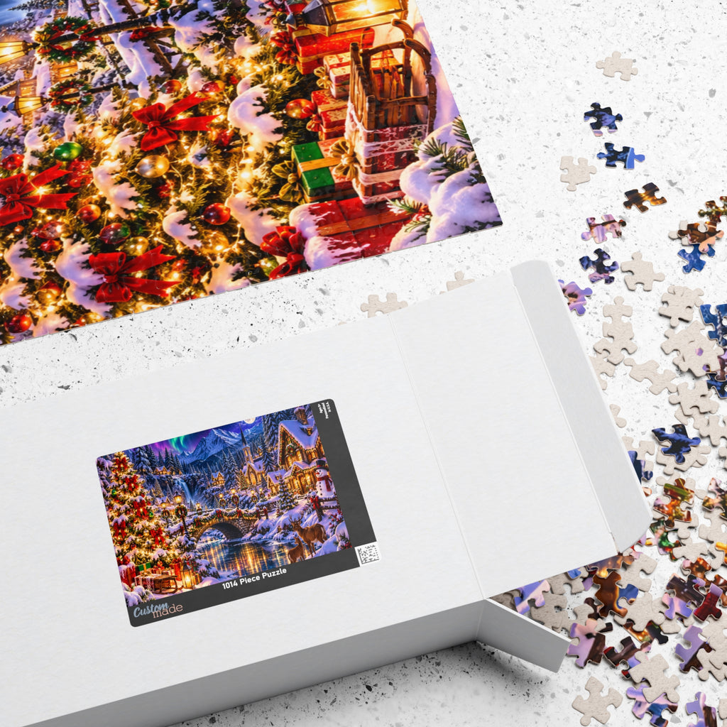 Christmas Village Winter Puzzle — Holiday Jigsaw (110/252/520/1014 pcs)