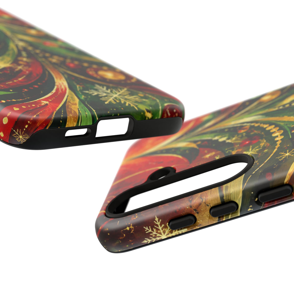 Christmas Tree Tough Phone Case — Festive Red & Green Holiday Phone Cover