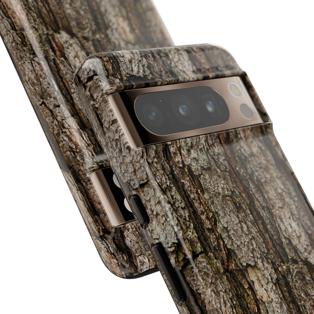 Bark Texture Phone Case - Rugged Woodland Camouflage for Nature Lovers