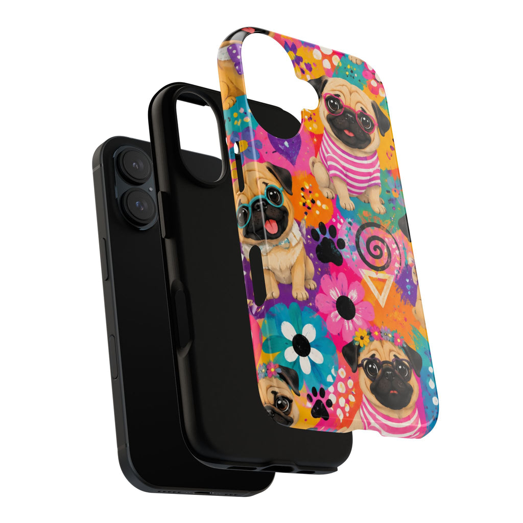 Pug Pop Art Phone Case — Colorful Pug Pattern Tough Case