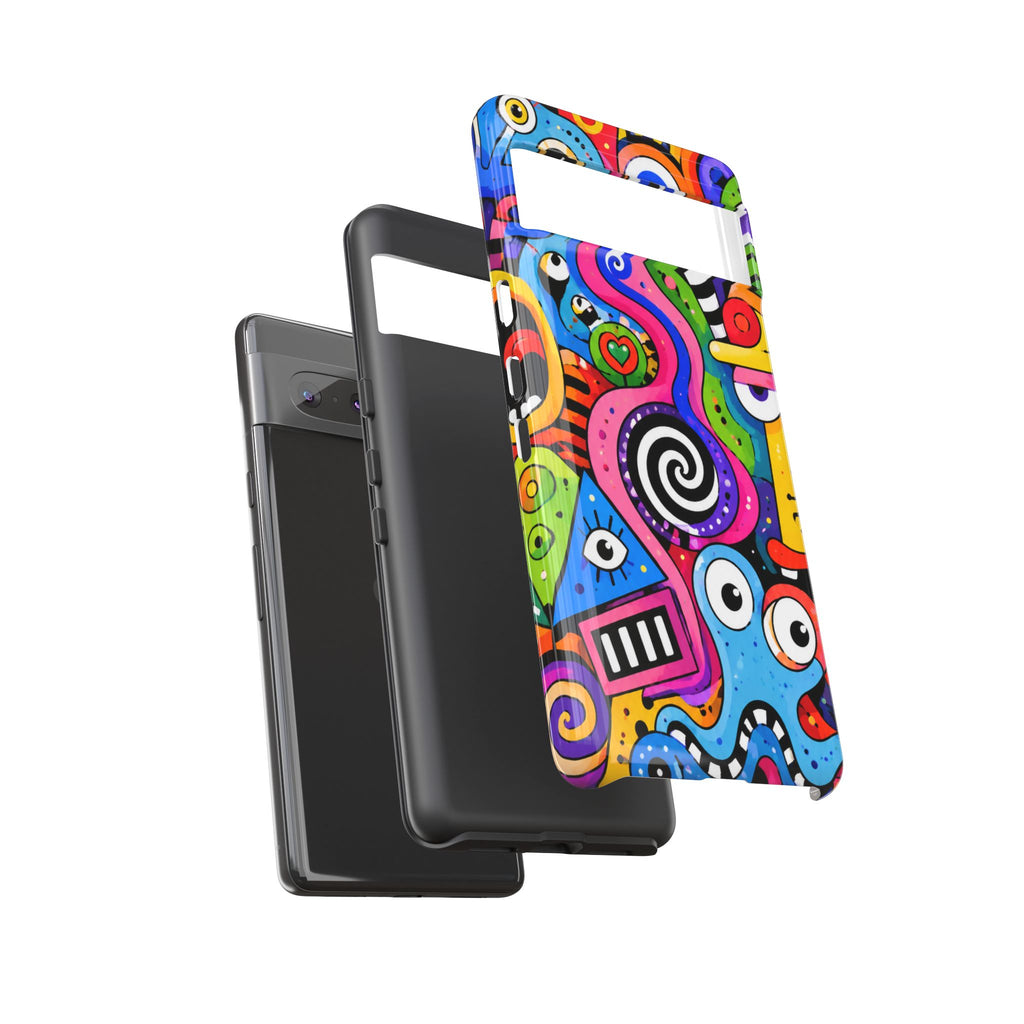 Colorful Abstract Doodle Tough Phone Case