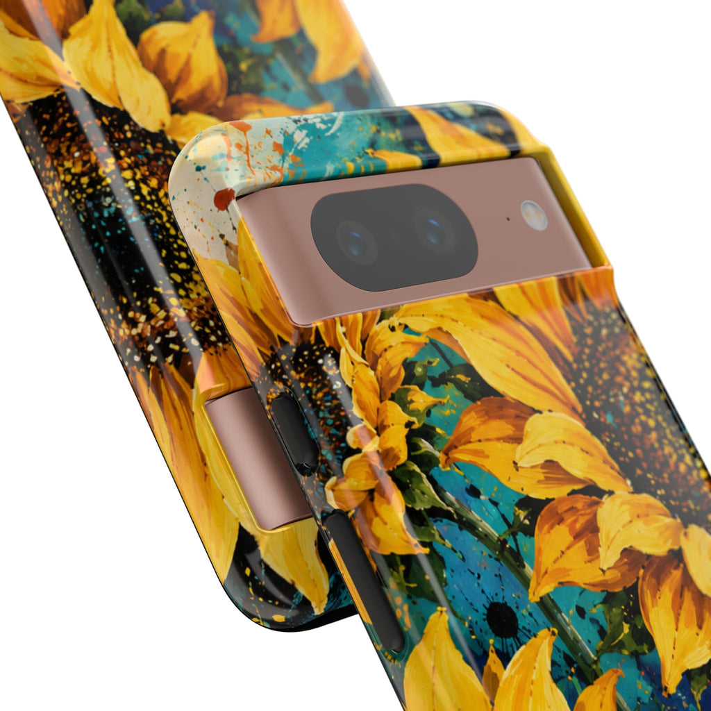 Sunflower Art Phone Case — Vibrant Yellow Floral Tough Case