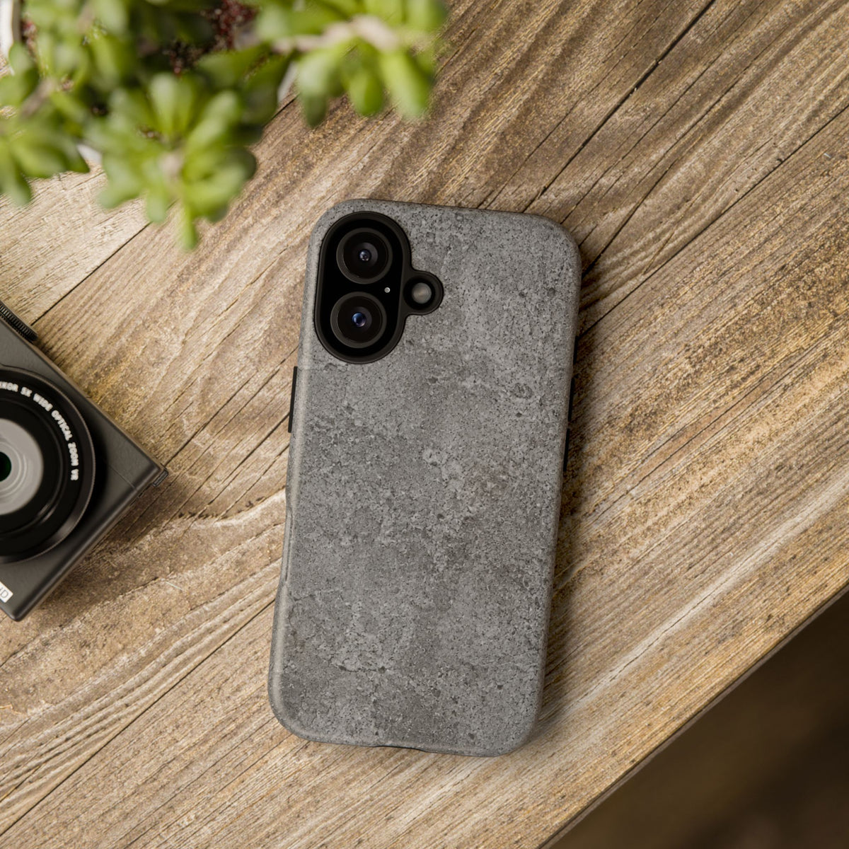 Concrete Texture Phone Case — Rugged Grey Protective iPhone Cover