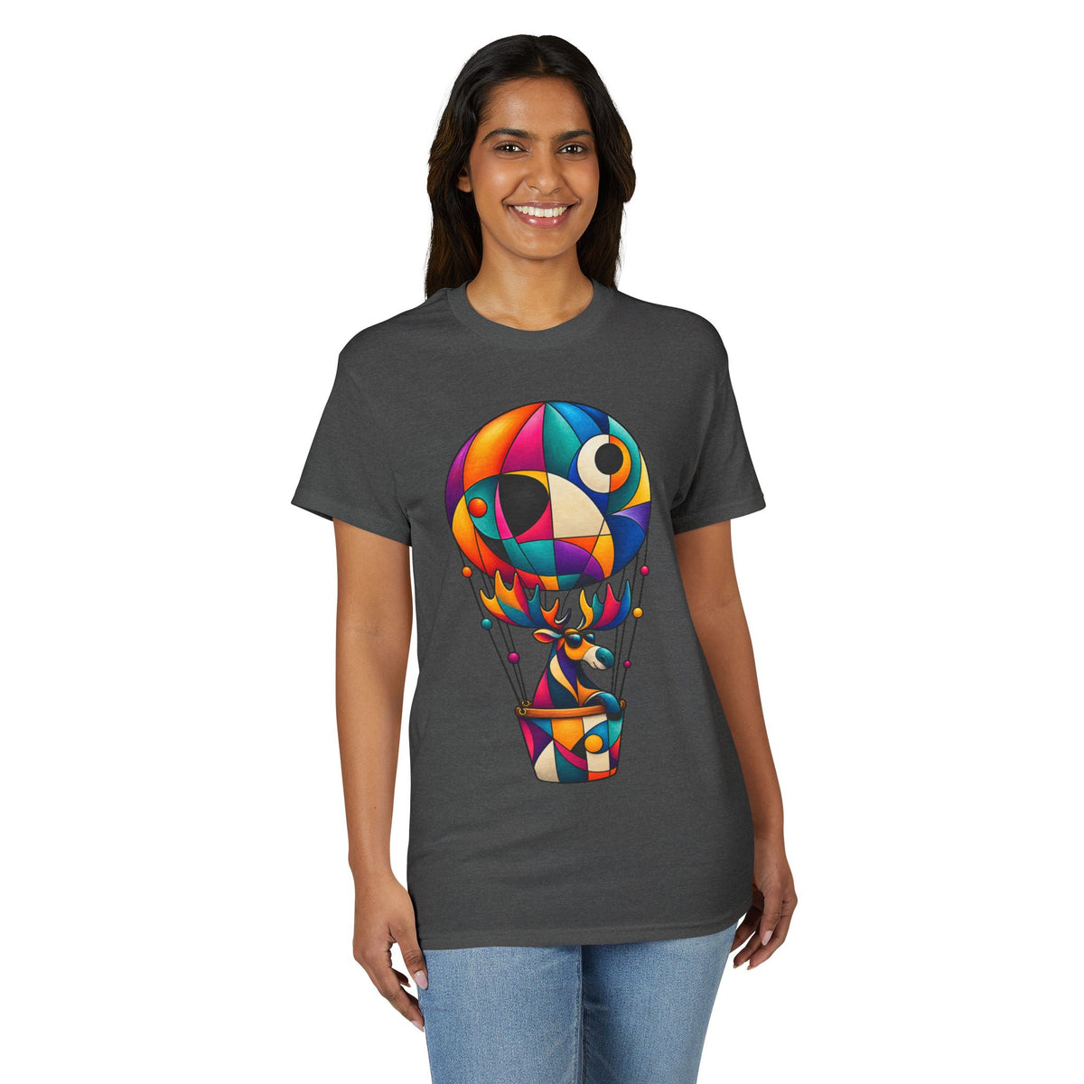 Colorful Geometric Hot Air Balloon T-Shirt