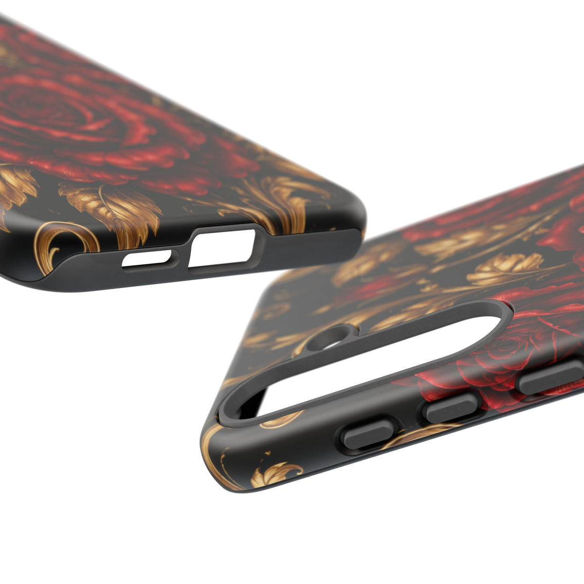 Tough Cases — Vintage Red Rose Floral Phone Case