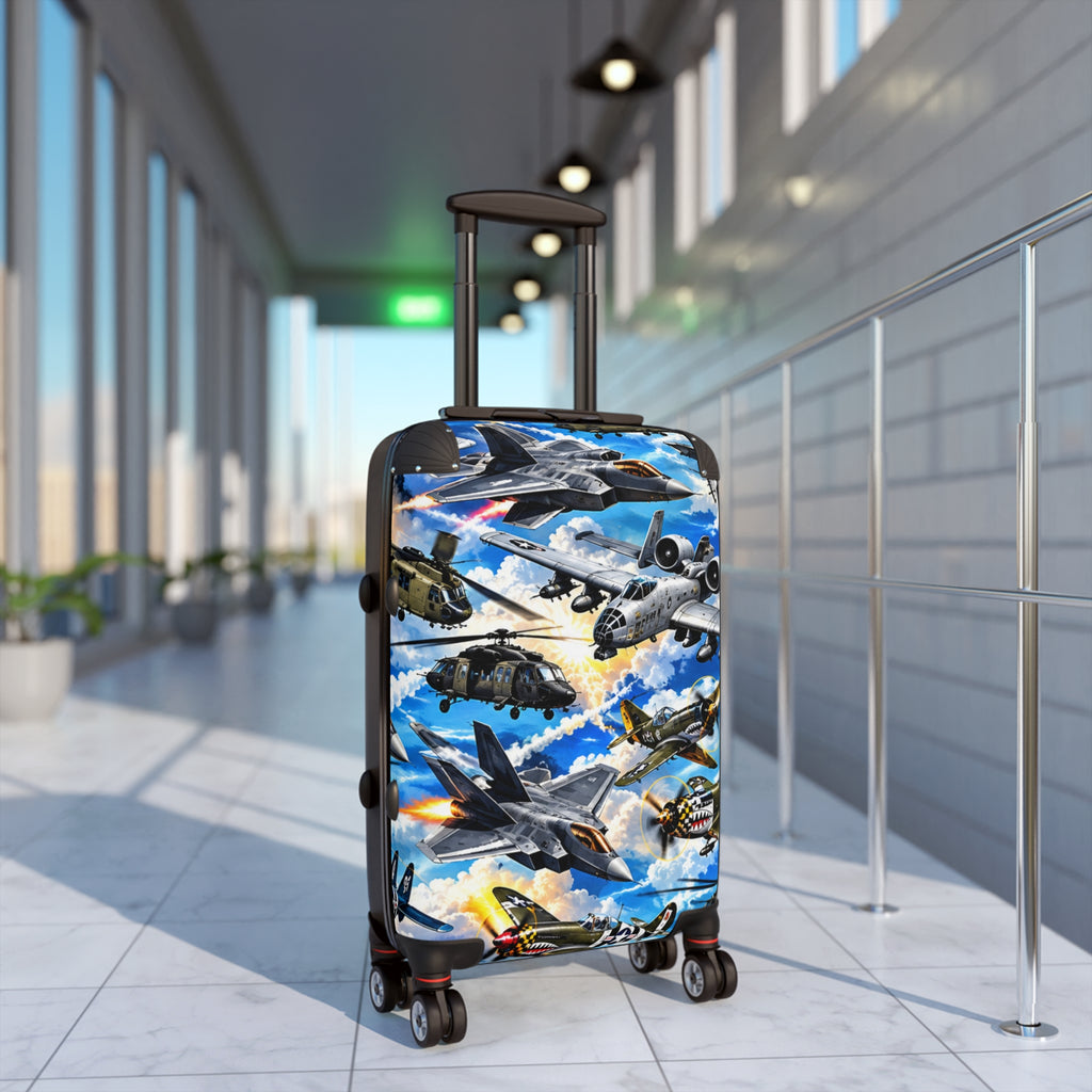 Aviation Skyfighter Suitcase — Military Jet & Helicopter Travel Luggage