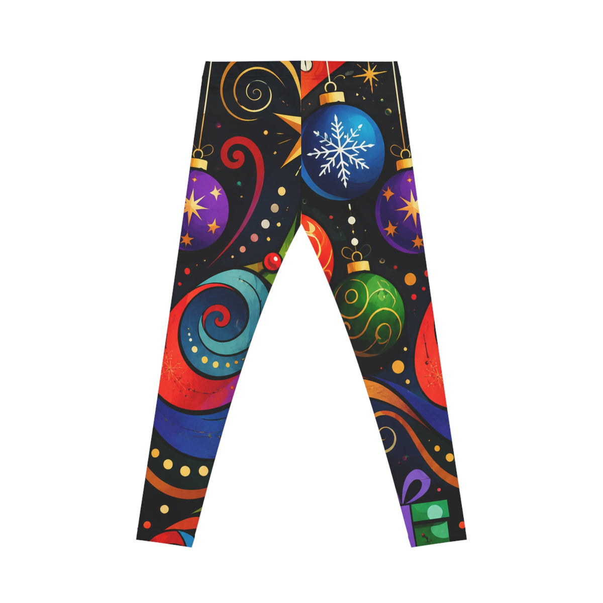 Christmas Ornaments Leggings — Colorful Holiday Print Women’s Leggings