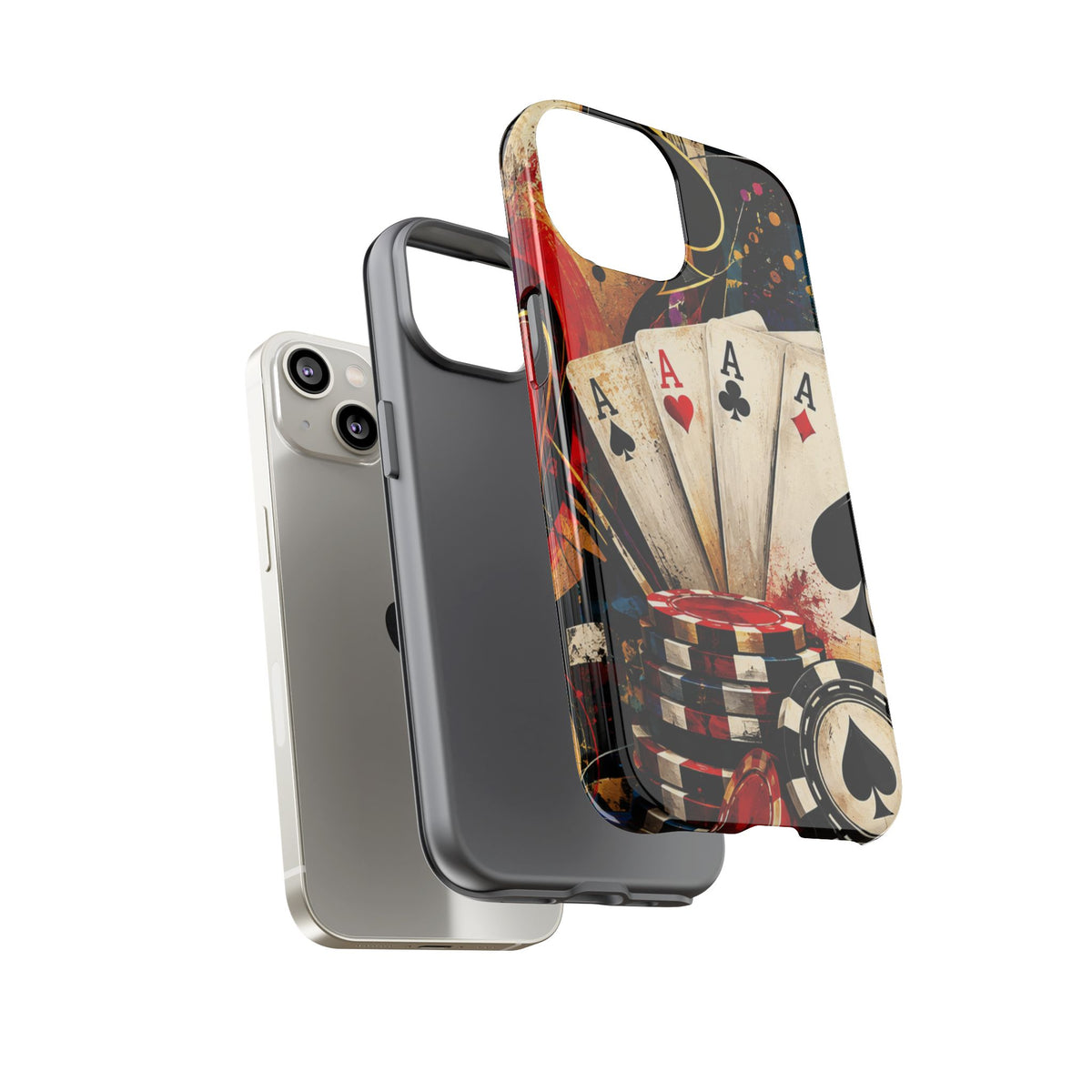 Casino Poker Ace Phone Case — Vintage Playing Cards & Chips Protective Cover