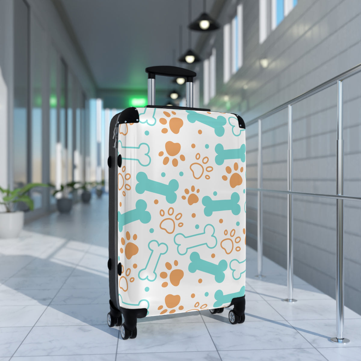Pet Paw & Bone Carry-On Suitcase — Cute Dog Travel Luggage