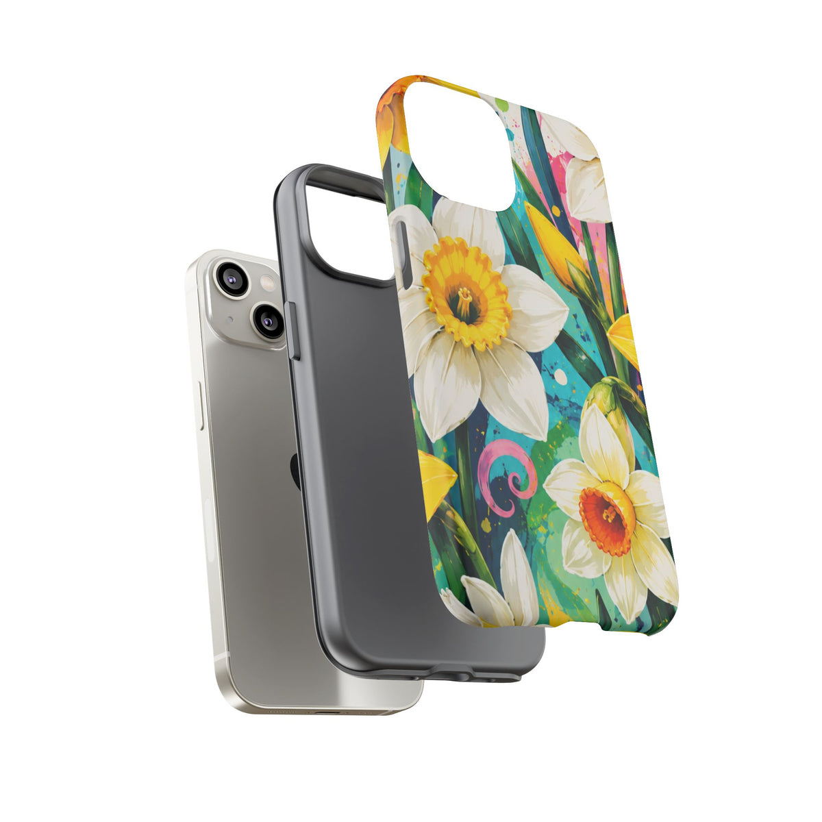 Daffodil Floral Phone Case — Bright Spring Garden Protective Cover