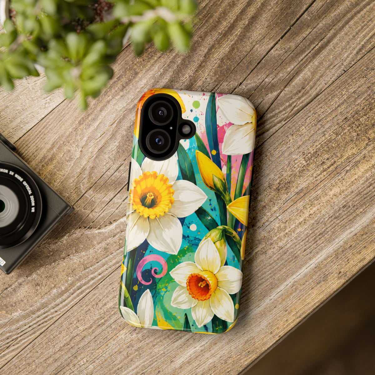 Daffodil Floral Phone Case — Bright Spring Garden Protective Cover